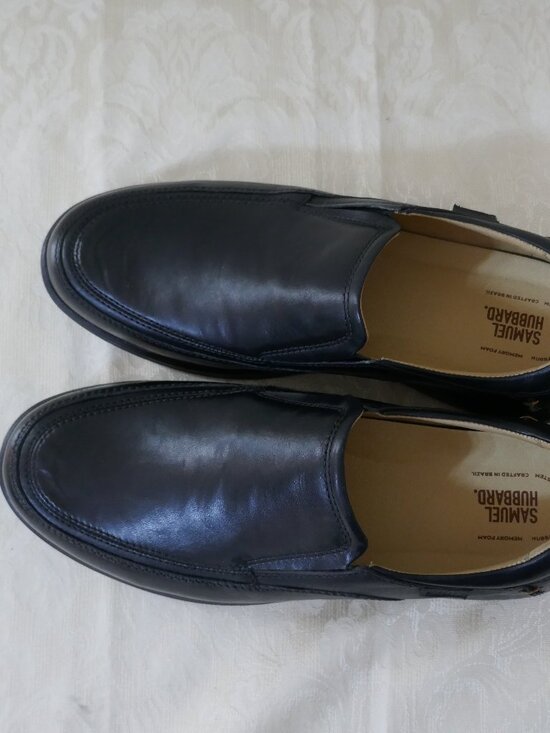 Samuel Hubbard Leather Loafers Mens 14XW Black Olema Featherlight Comfort Shoes